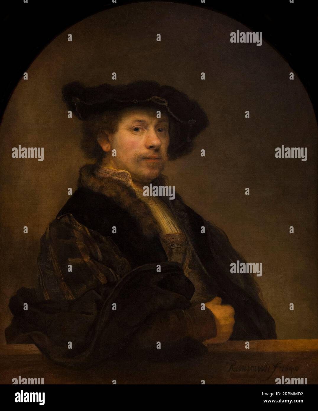 Self-Portrait at the Age of 34, Rembrandt, 1640 Stock Photo - Alamy