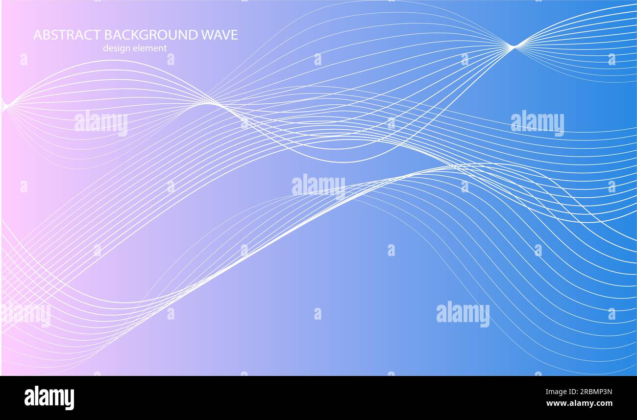 Abstract wave element for design. Digital frequency track equalizer. Stylized line art background. Colorful shiny wave with lines created using blend Stock Vector
