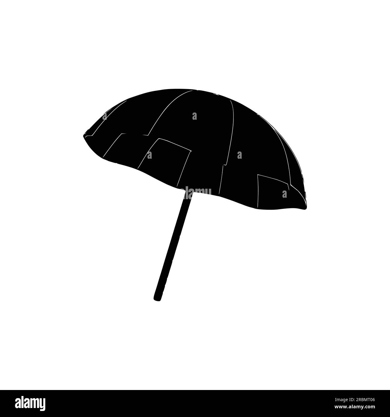 Parasol silhouettes, beach umbrellas silhouettes vector illustration