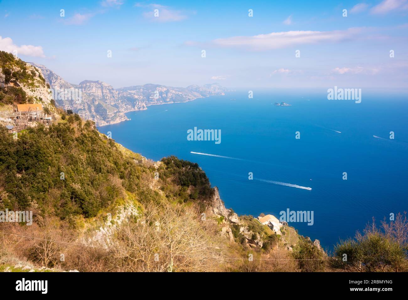 Scenic coastal landscape of Amalfi coast in Italy Stock Photo - Alamy