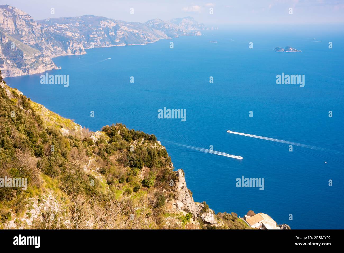 Scenic coastal landscape of Amalfi coast in Italy Stock Photo - Alamy