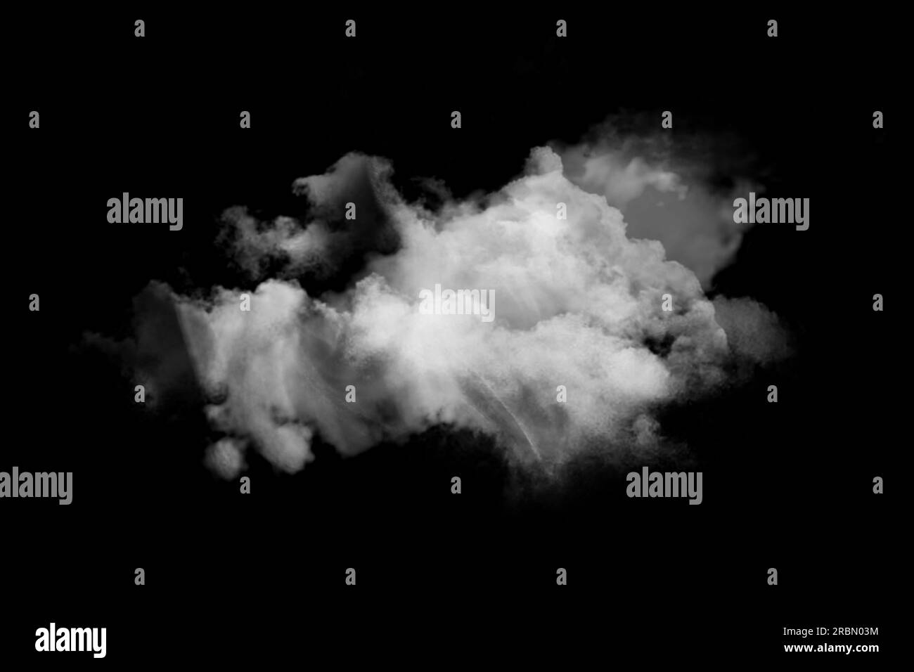 Cloud of white smoke on black background Stock Photo - Alamy