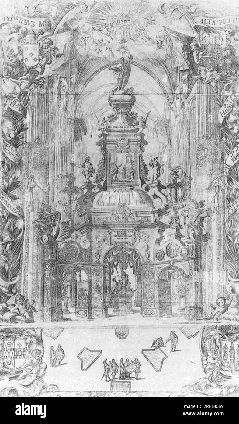 Monument to St. Ferdinand 1671; Spain by Juan de Valdes Leal Stock Photo