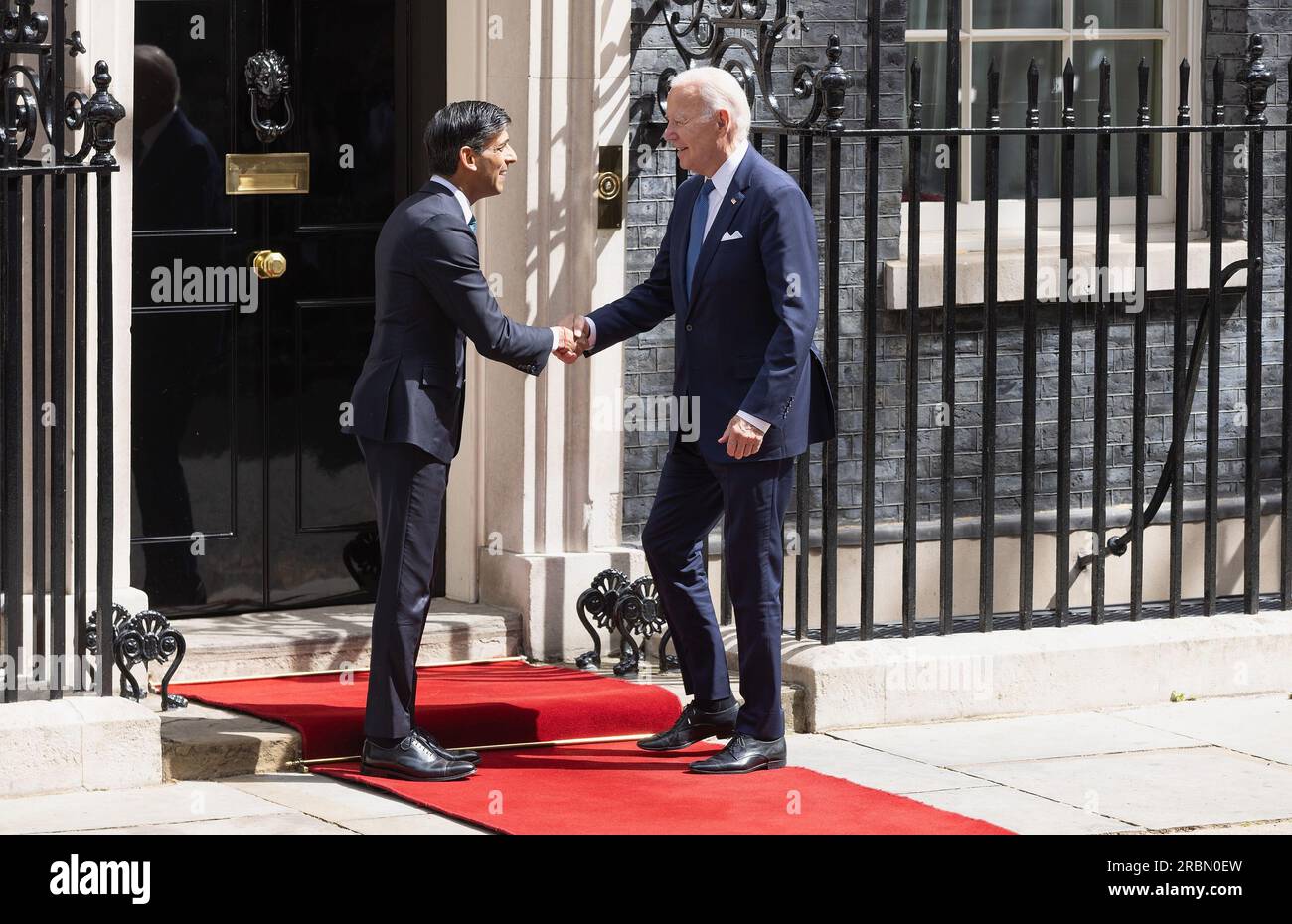London, UK. 10 July, 2023. US President Joe Biden arrives at 10 Downing Street to meet  the British Prime Minister Rishi Sunak in London, England. Credit: S.A.M./Alamy Live News Stock Photo
