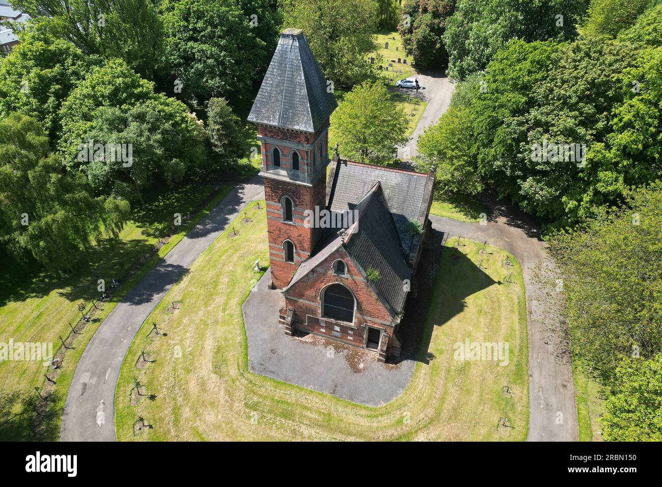 aerial view of Hedon road crematorium 1901, Kingston upon Hull Stock