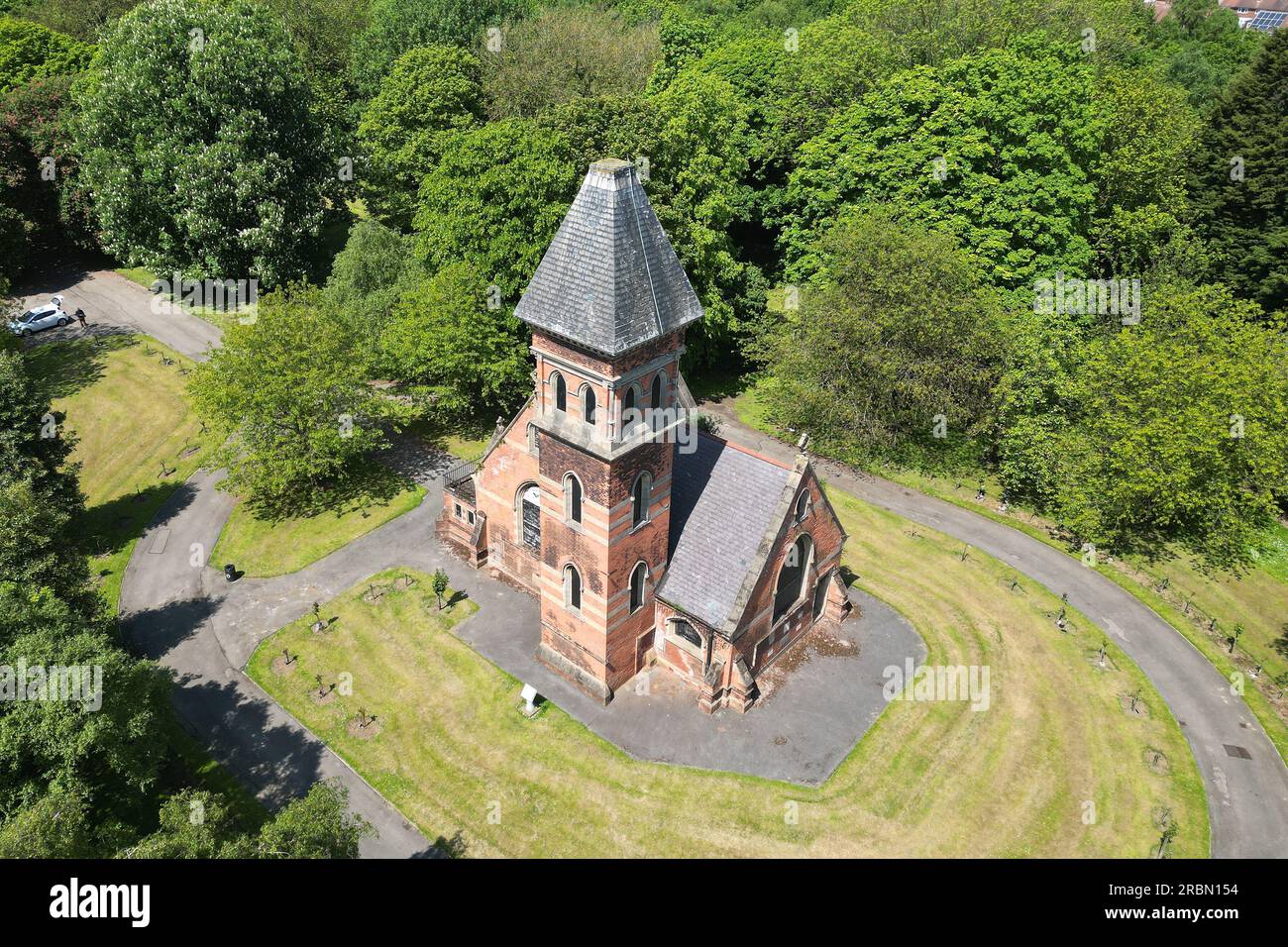 aerial view of Hedon road crematorium 1901, Kingston upon Hull Stock
