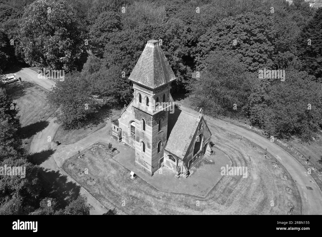 aerial view of Hedon road crematorium 1901, Kingston upon Hull Stock