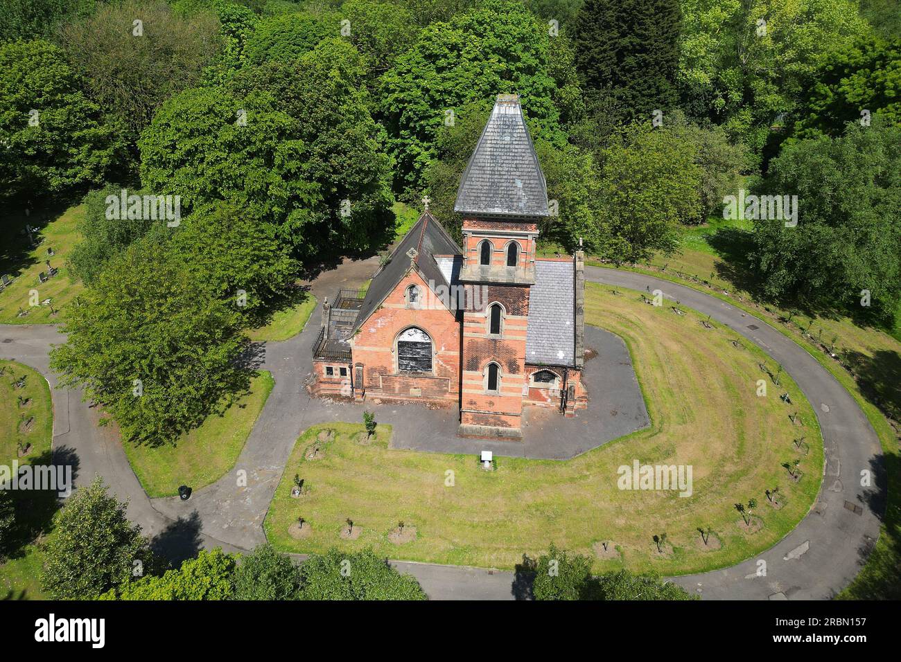 aerial view of Hedon road crematorium 1901, Kingston upon Hull Stock