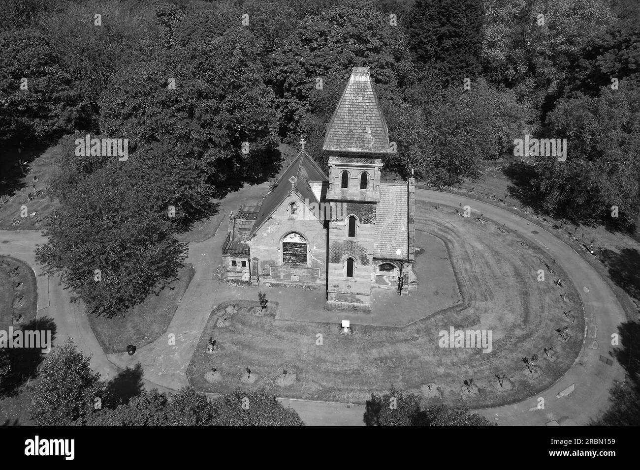 aerial view of Hedon road crematorium 1901, Kingston upon Hull Stock