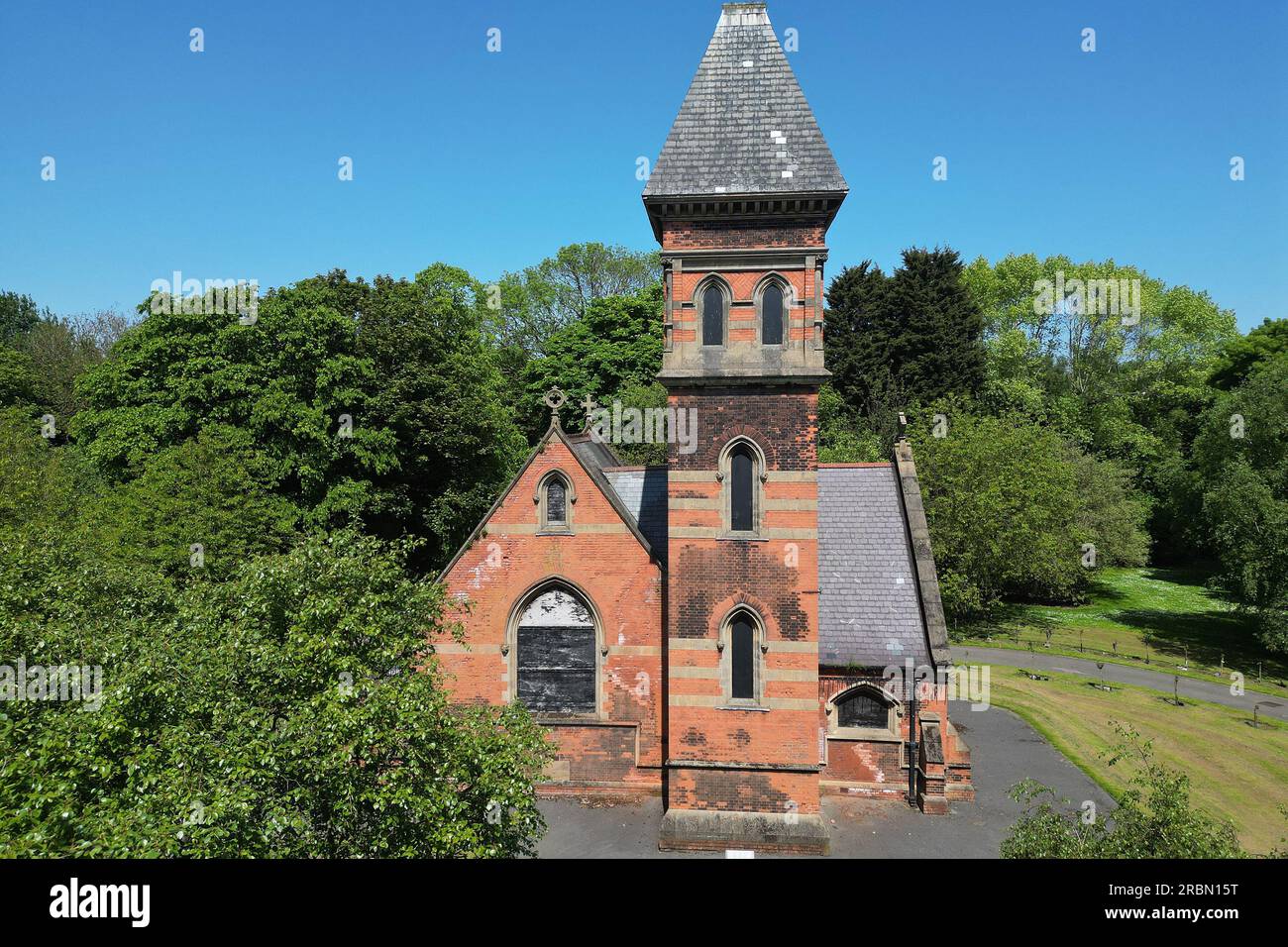 aerial view of Hedon road crematorium 1901, Kingston upon Hull Stock