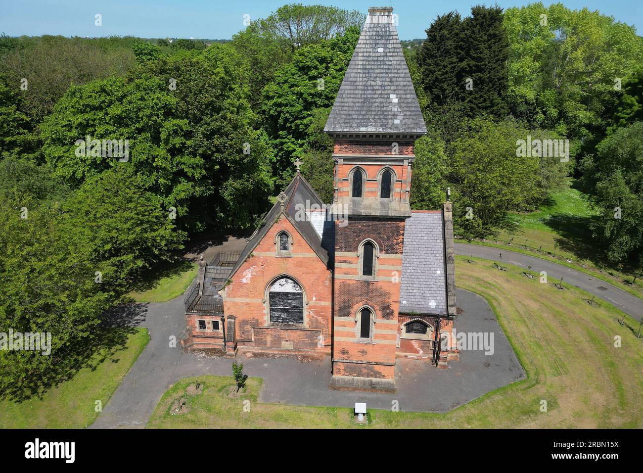 aerial view of Hedon road crematorium 1901, Kingston upon Hull Stock