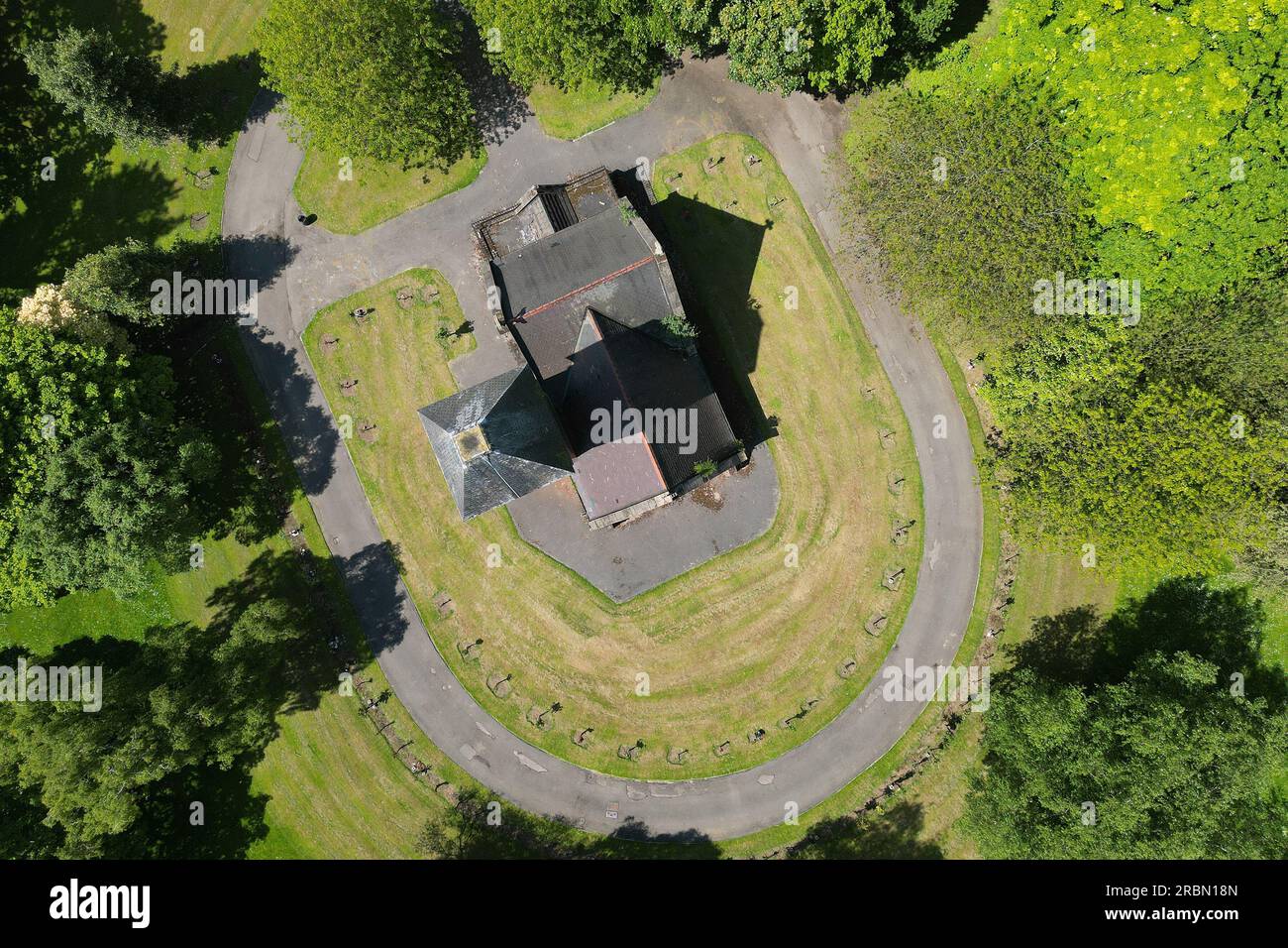 aerial view of Hedon road crematorium 1901, Kingston upon Hull Stock