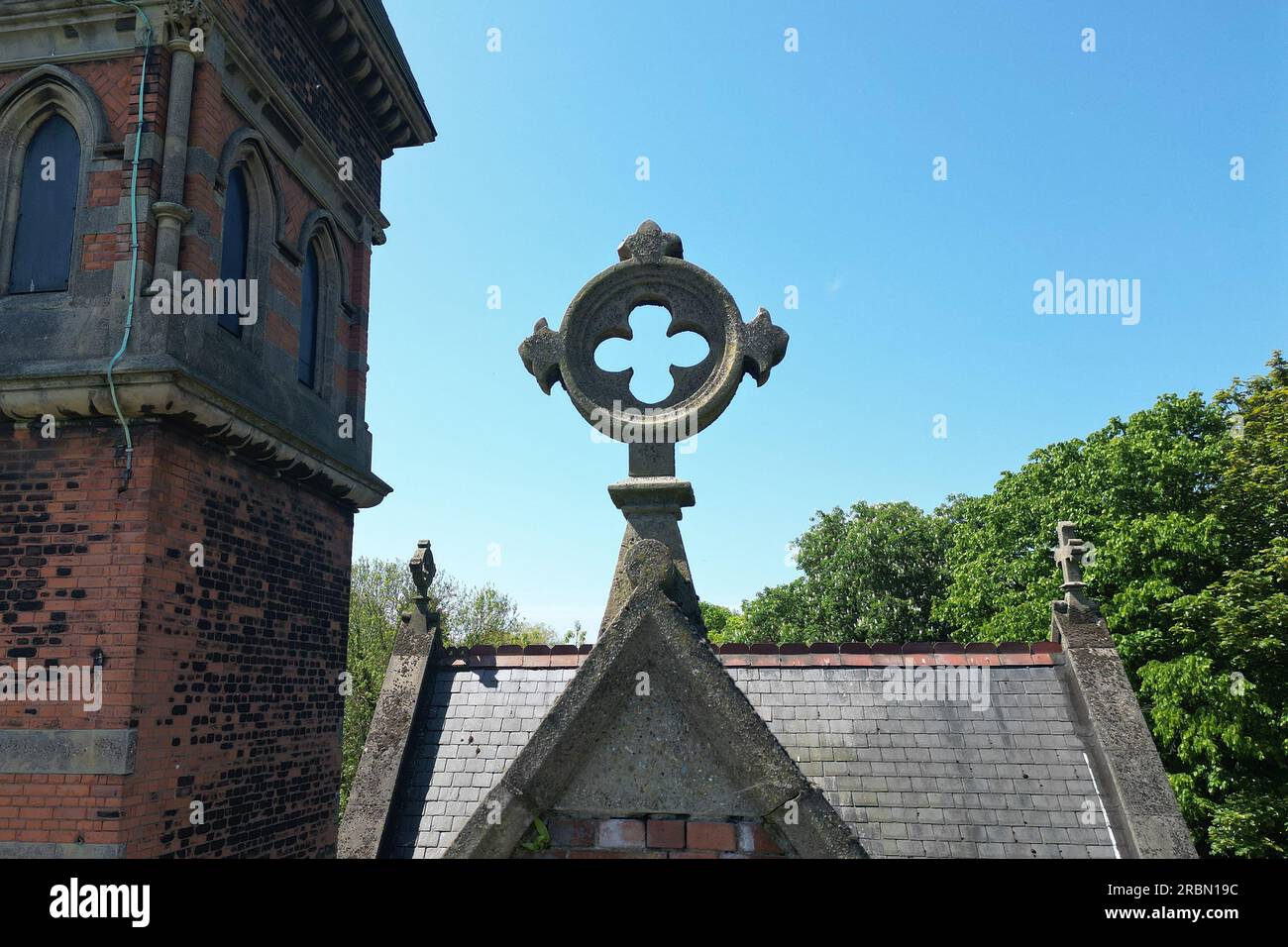aerial view of Hedon road crematorium 1901, Kingston upon Hull Stock