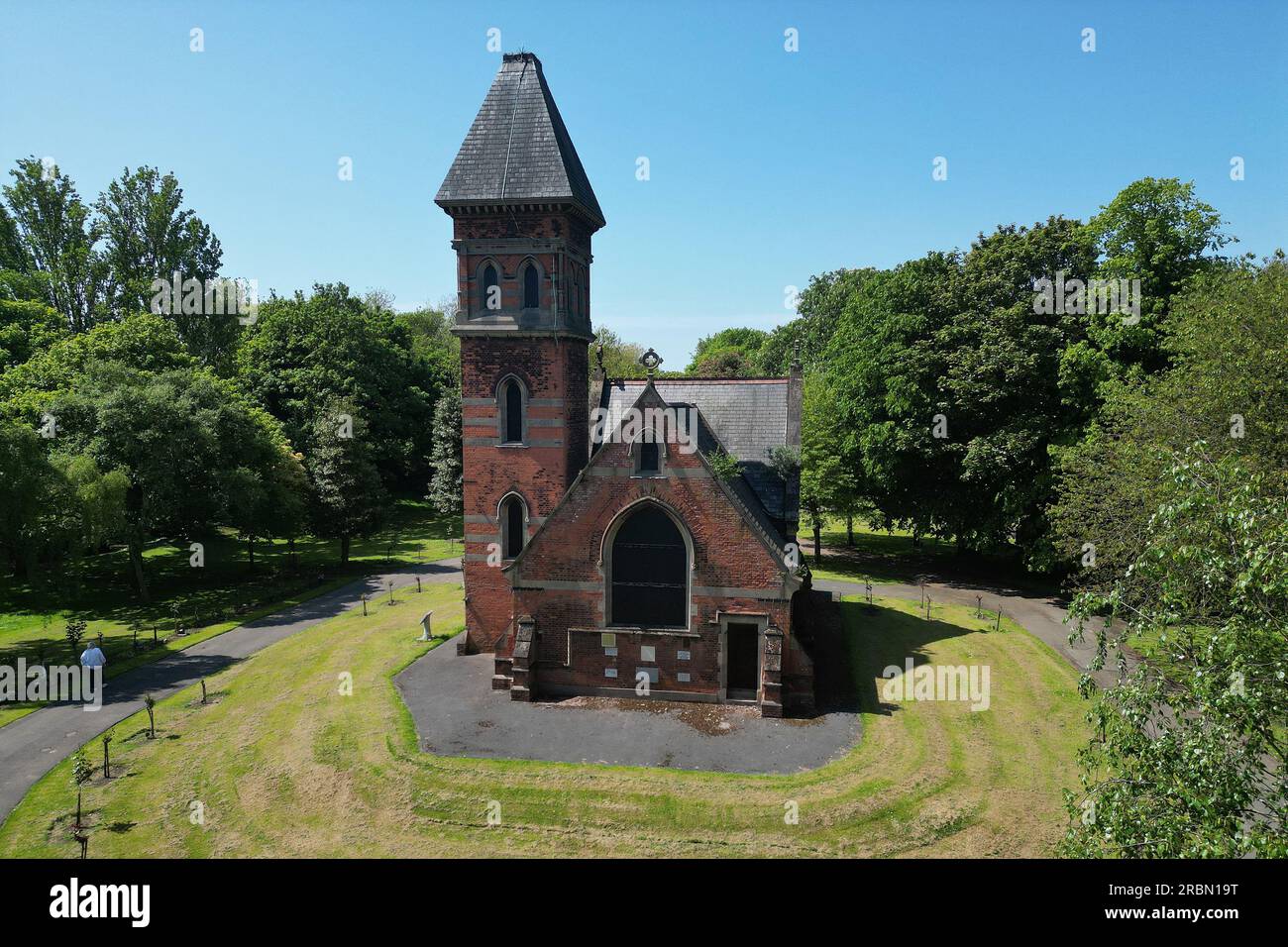 aerial view of Hedon road crematorium 1901, Kingston upon Hull Stock