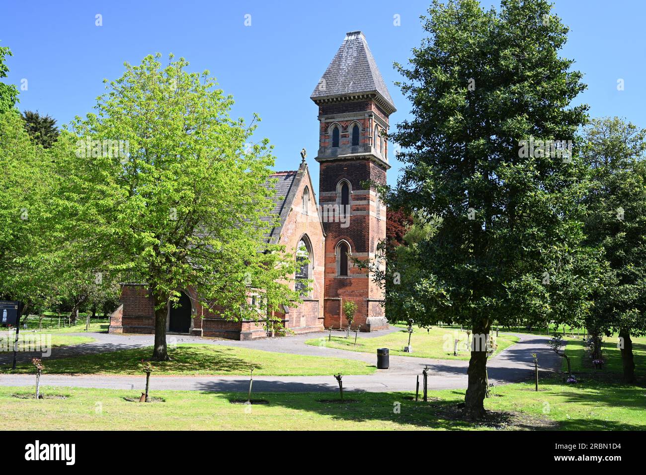 aerial view of Hedon road crematorium 1901, Kingston upon Hull Stock