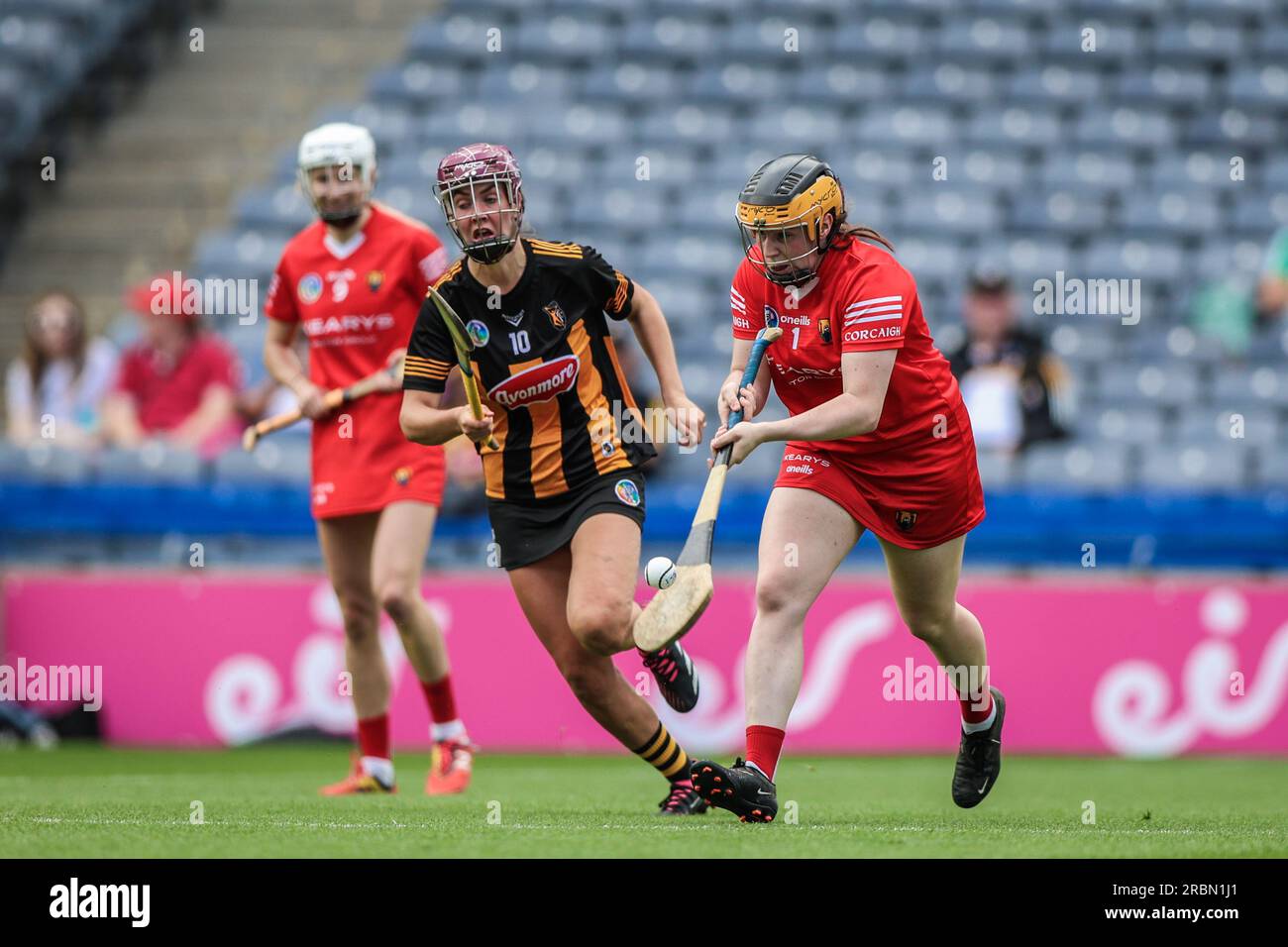 July 9th, 2023, Dublin, Ireland Action from the All Ireland Camogie Quarter Final Cork vs