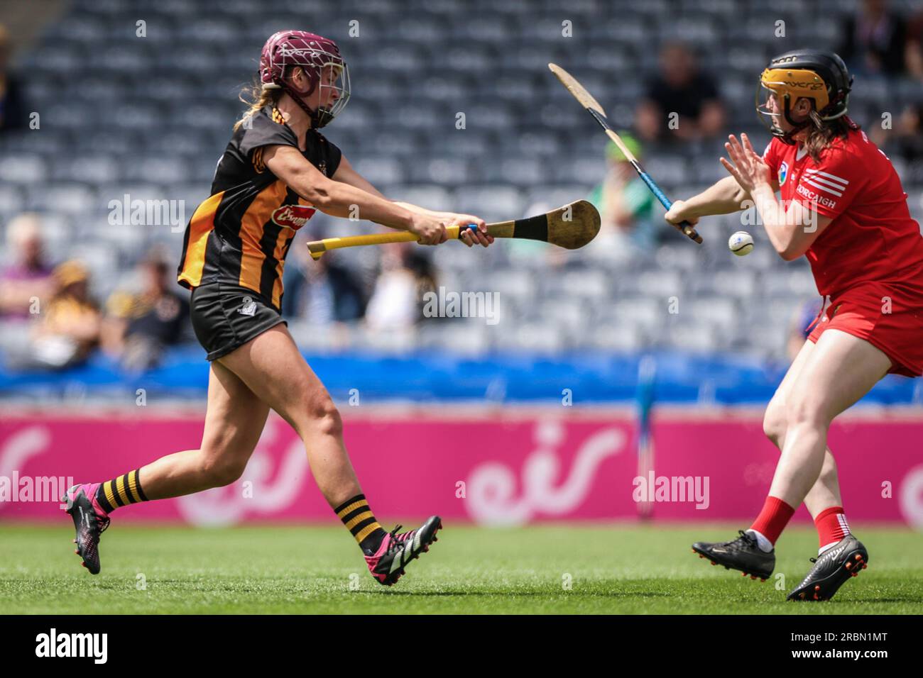 July 9th, 2023, Dublin, Ireland Action from the All Ireland Camogie Quarter Final Cork vs