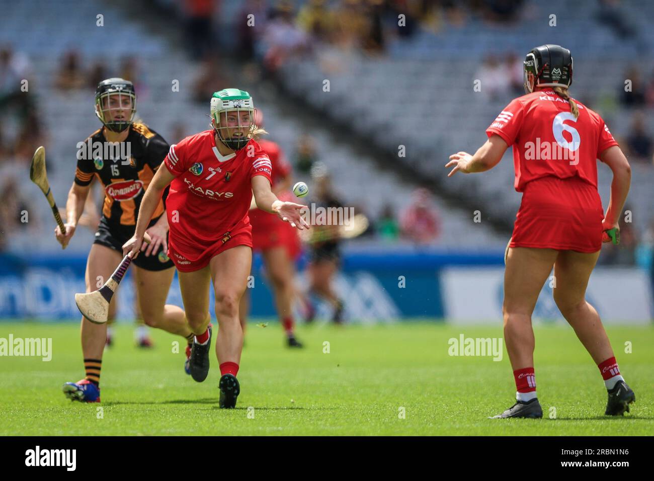 July 9th, 2023, Dublin, Ireland Action from the All Ireland Camogie Quarter Final Cork vs