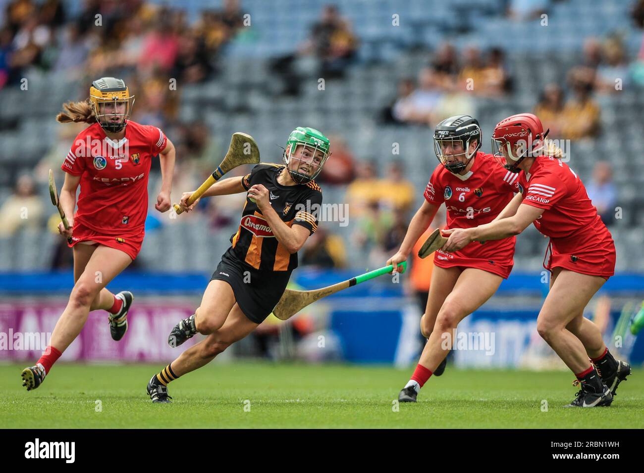 July 9th, 2023, Dublin, Ireland Action from the All Ireland Camogie Quarter Final Cork vs
