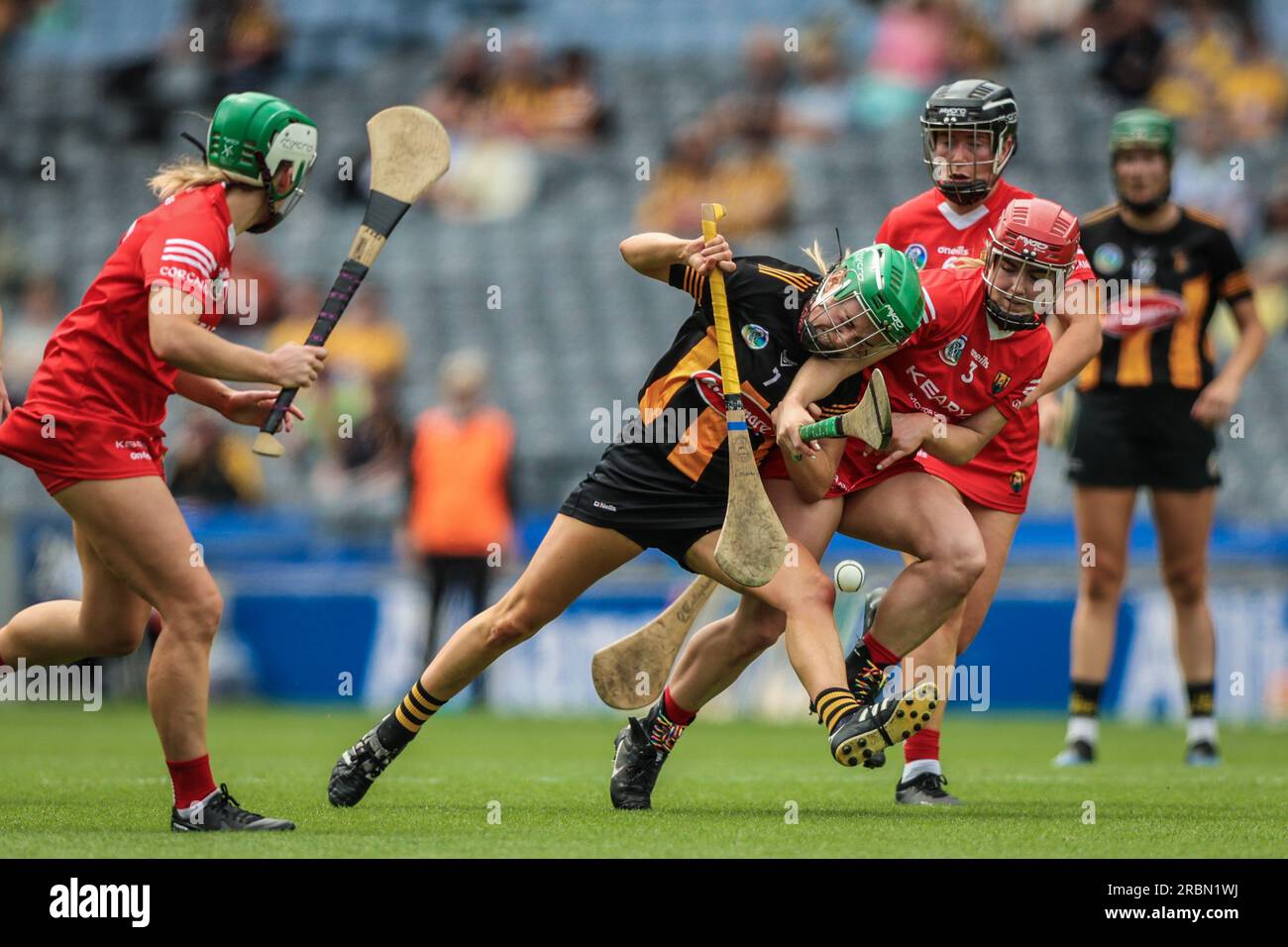 July 9th, 2023, Dublin, Ireland Action from the All Ireland Camogie Quarter Final Cork vs