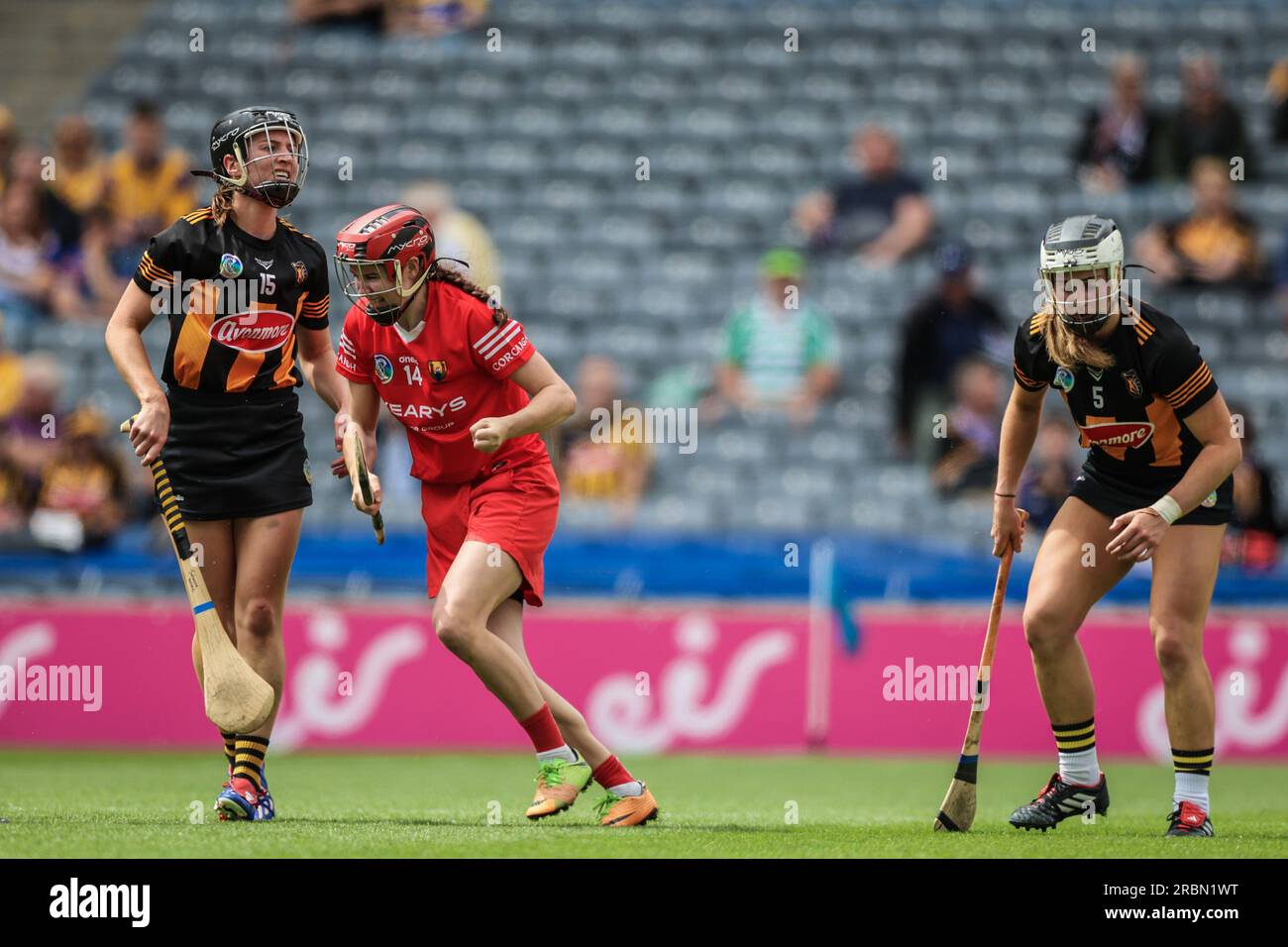 July 9th, 2023, Dublin, Ireland Action from the All Ireland Camogie Quarter Final Cork vs