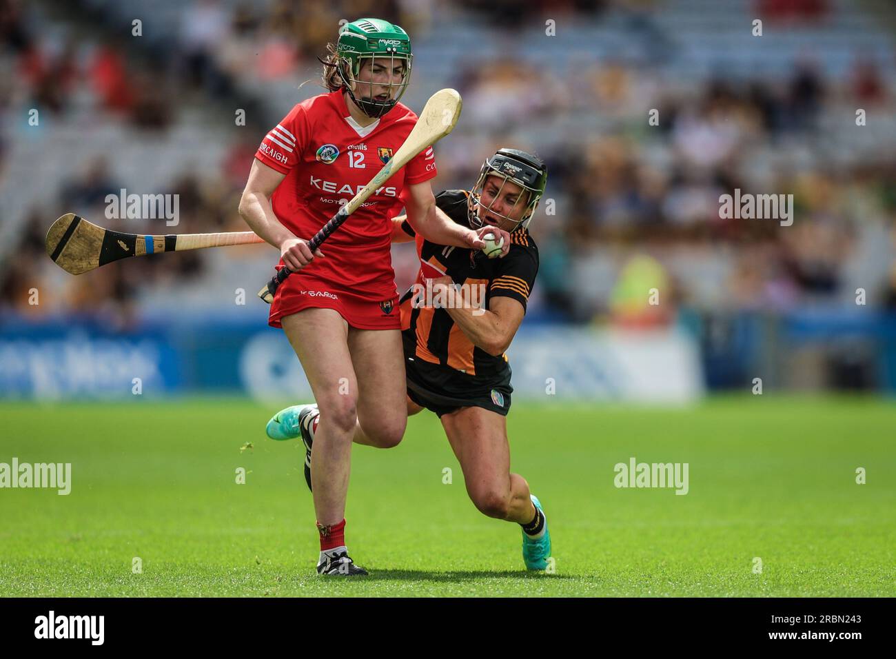 July 9th, 2023, Dublin, Ireland Action from the All Ireland Camogie Quarter Final Cork vs