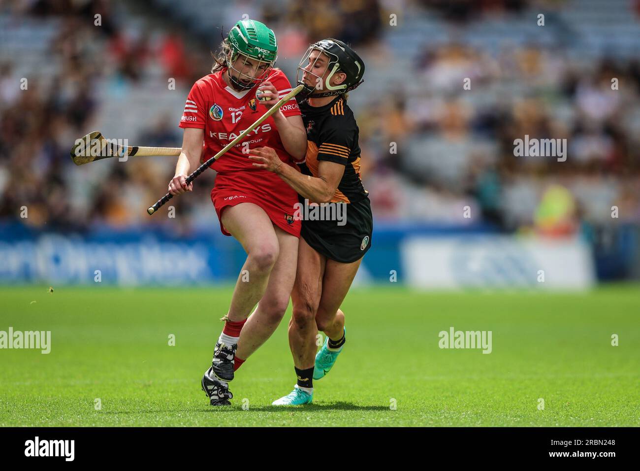 July 9th, 2023, Dublin, Ireland Action from the All Ireland Camogie Quarter Final Cork vs