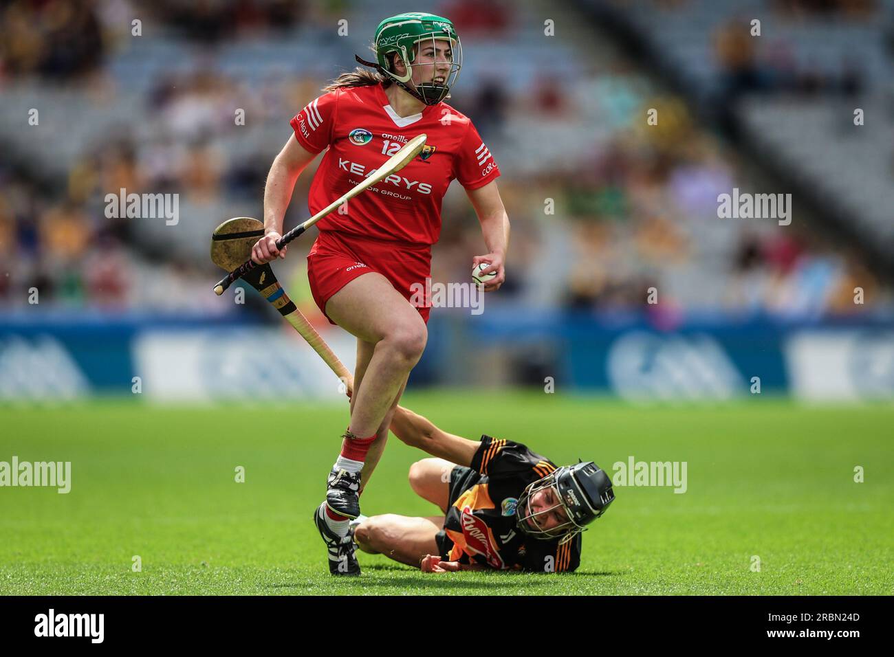 July 9th, 2023, Dublin, Ireland Action from the All Ireland Camogie Quarter Final Cork vs