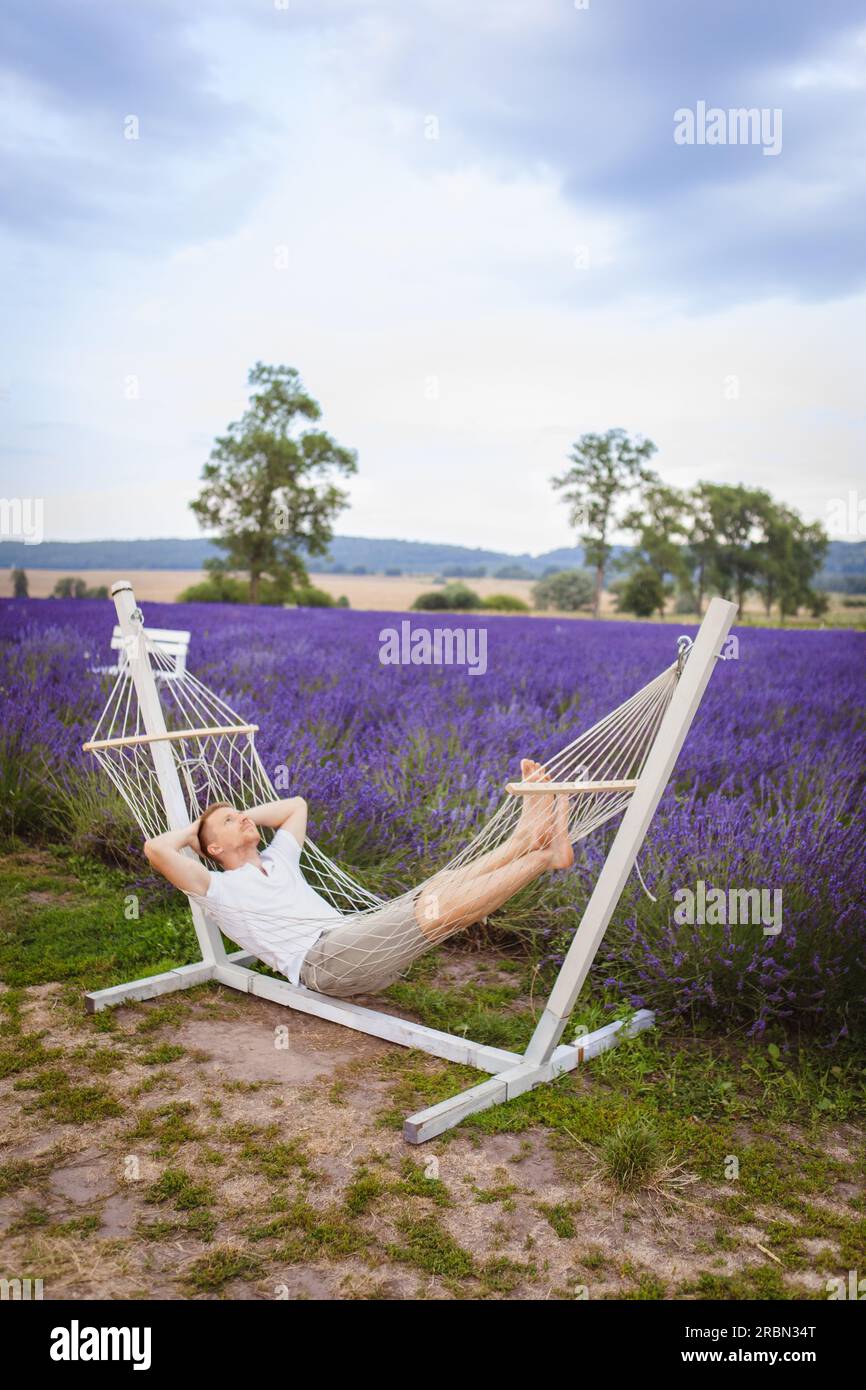 Man lies resting hi-res stock photography and images - Alamy