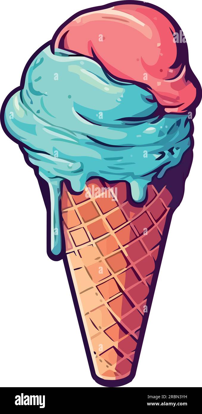 Sweet ice cream cone icon design Stock Vector Image & Art - Alamy