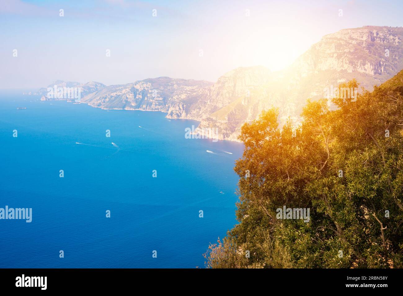 Scenic coastal landscape of Amalfi coast in Italy Stock Photo - Alamy