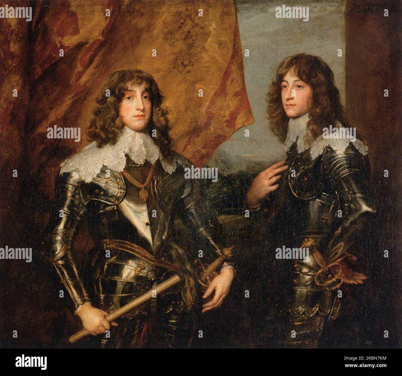 Portrait of the Princes Palatine Charles Louis I and his Brother Robert ...