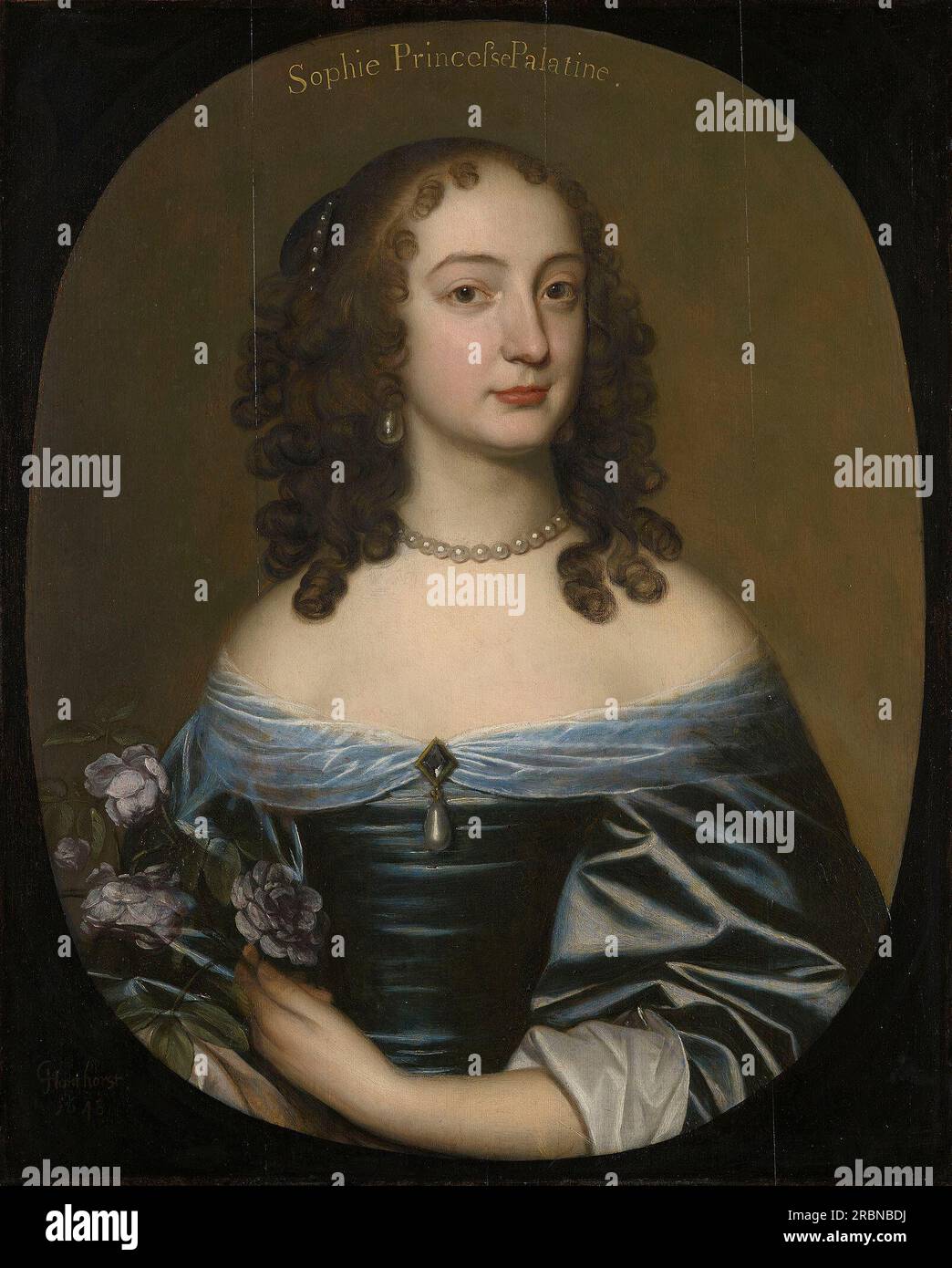 Princess Sophia, Later Duchess of Brunswick-Lüneburg, Electress of Hanover 1648 by Gerard van Honthorst Stock Photo