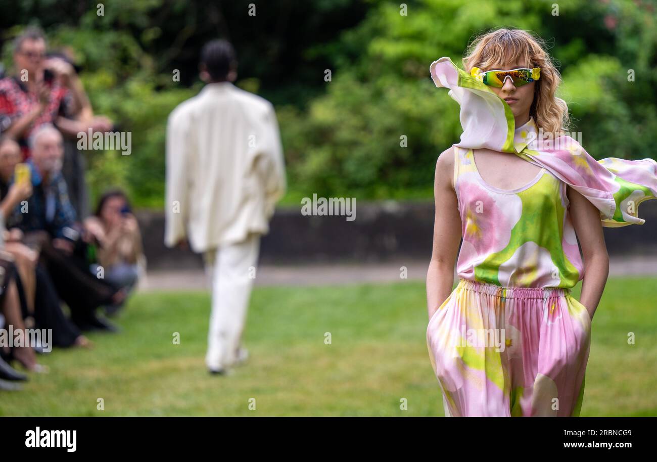 Berlin, Germany. 10th July, 2023. Models show creations of the label