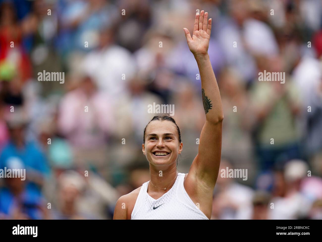 Aryna Sabalenka celebrates victory over Ekaterina Alexandrova on day