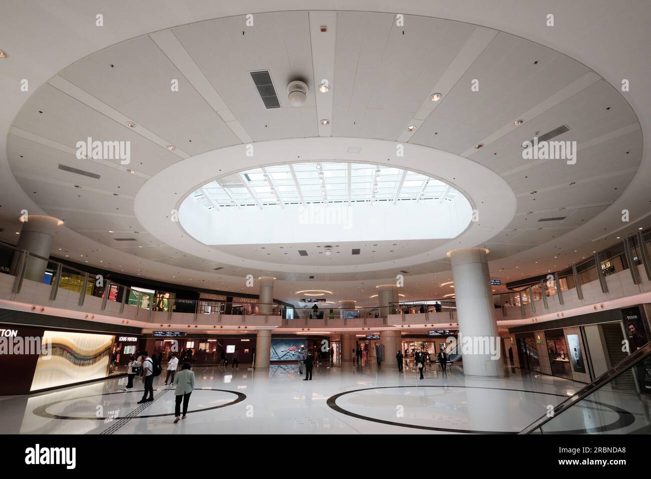 Hong Kong, China - April 28 2023: Interior of the Elements shopping mall Stock Photo