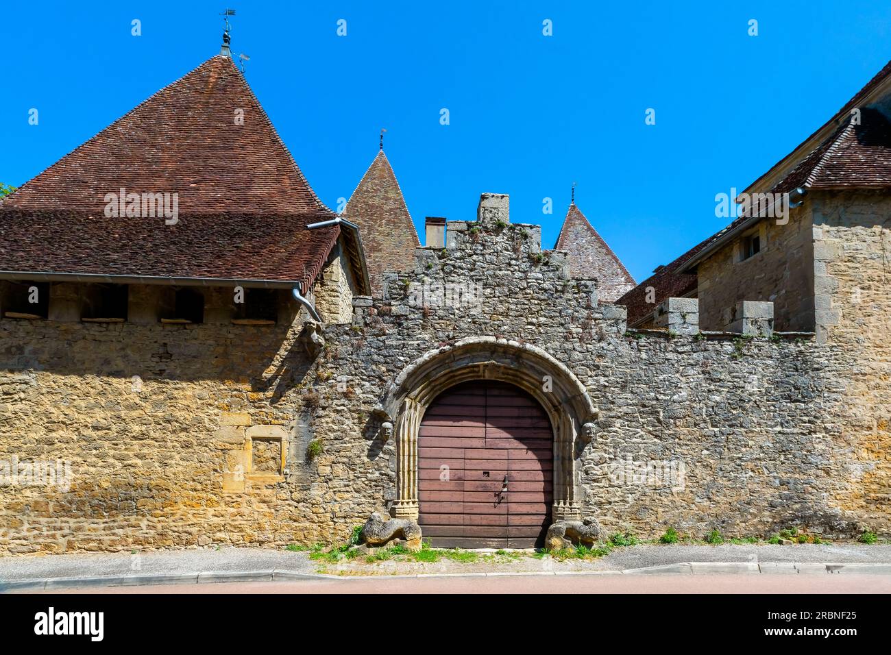 Chevance d'Or, 16th century house, Rue Honoré Chapuis, Arlay, Jura, France. Stock Photo