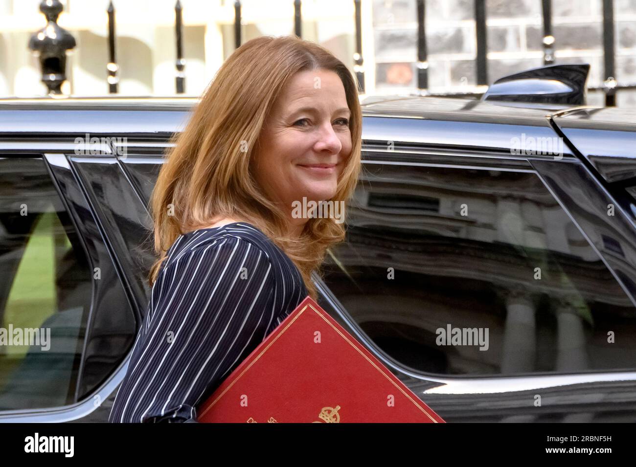 Gillian Keegan MP (Secretary of State for Education) in Downing Street, July 2023 Stock Photo