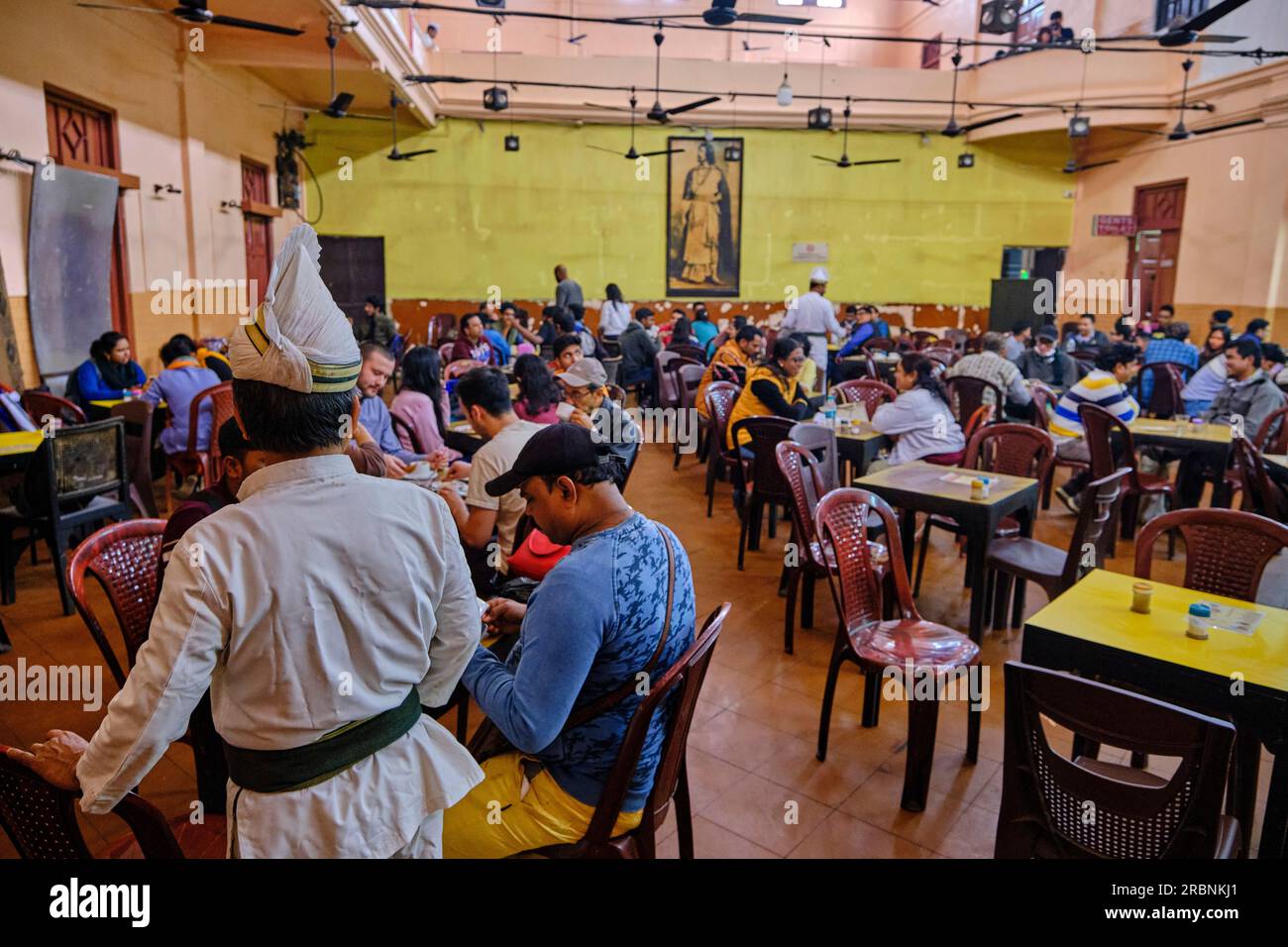 India, West Bengal, Kolkata, Calcutta, famous Indian Coffee House Stock Photo
