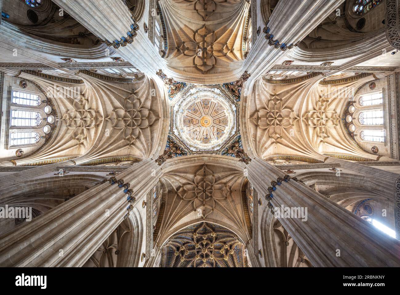 New Cathedral of Salamanca Ceiling - Salamanca, Spain Stock Photo