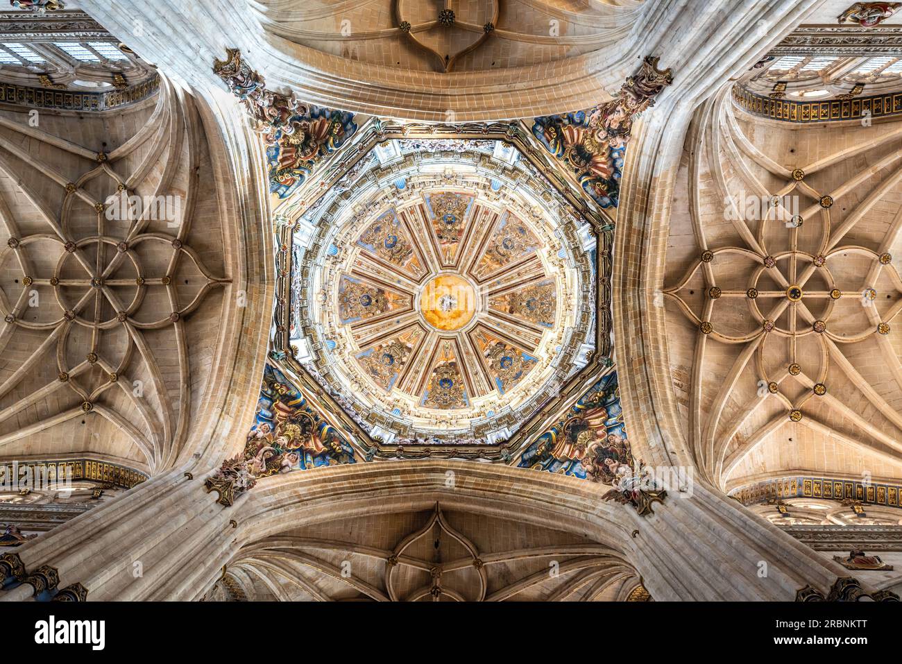 New Cathedral of Salamanca Ceiling - Salamanca, Spain Stock Photo
