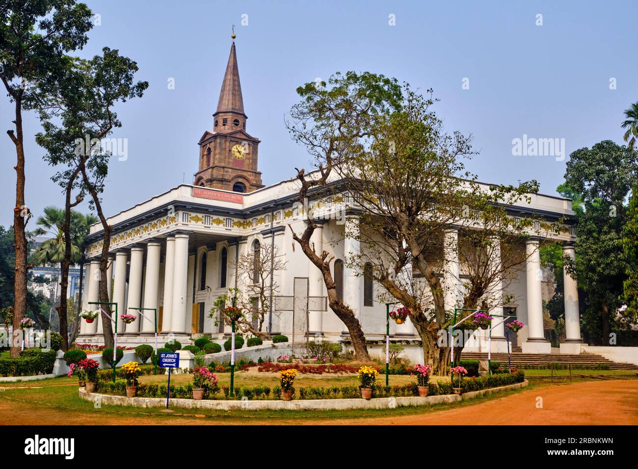 India, West Bengal, Kolkata, Calcutta, St John church Stock Photo