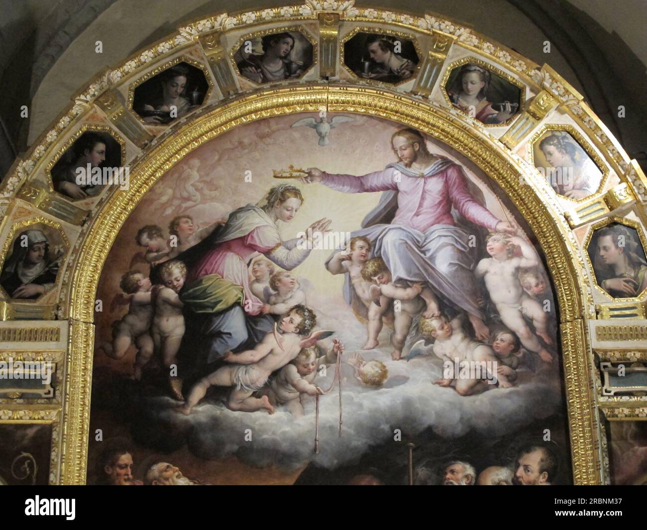 Assumption of the Virgin (detail) 1567 by Giorgio Vasari Stock Photo ...