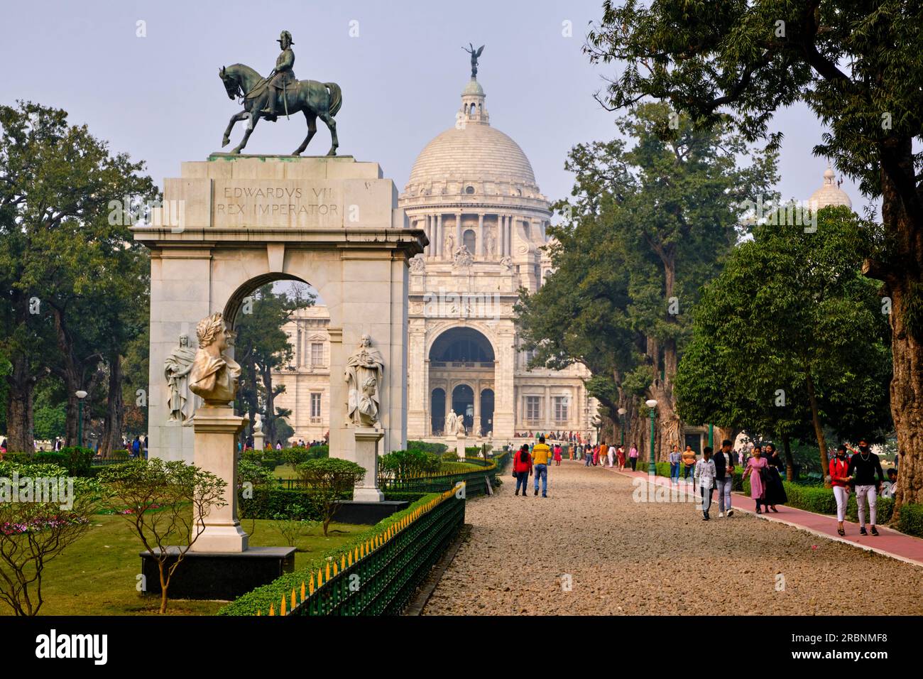 India, West Bengal, Kolkata, Calcutta, Chowringhee, Victoria Memorial Stock Photo