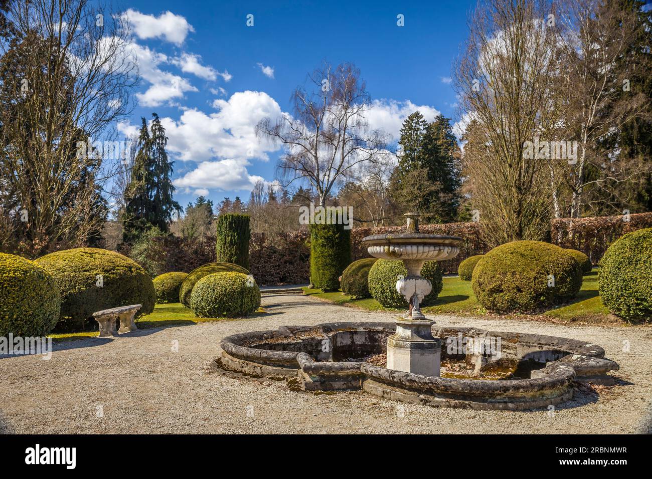 Park of Friedrichshof Palace in Kronberg, Taunus, Hesse, Germany Stock Photo