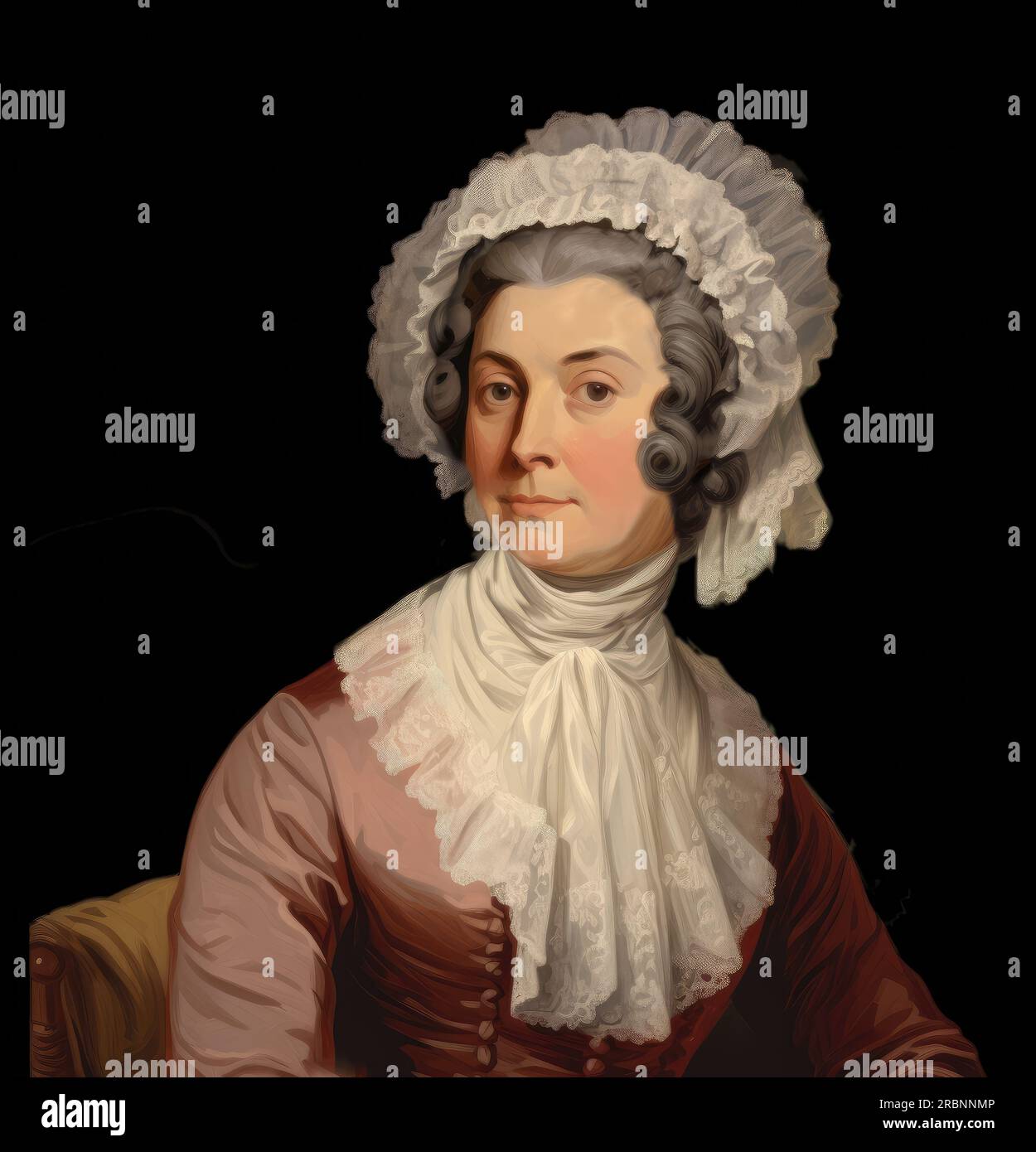 Portrait of Abigail Adams (1744 -1818), wife of the 2nd US president John Adams. Stock Photo