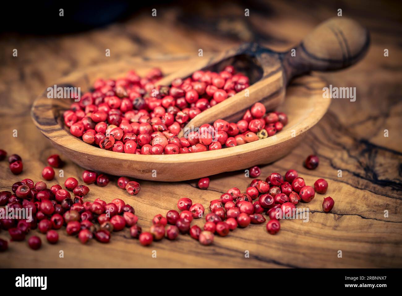 Red Pepper from the brazilian Schinus Terebinthifolia Tree on olive ...