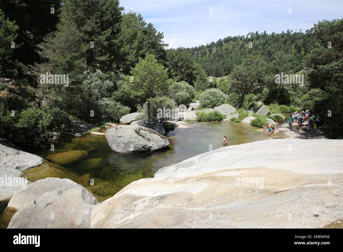 Las Chorreras on Tormes River in Hoyos del Espino, Avila, Spain Stock Photo