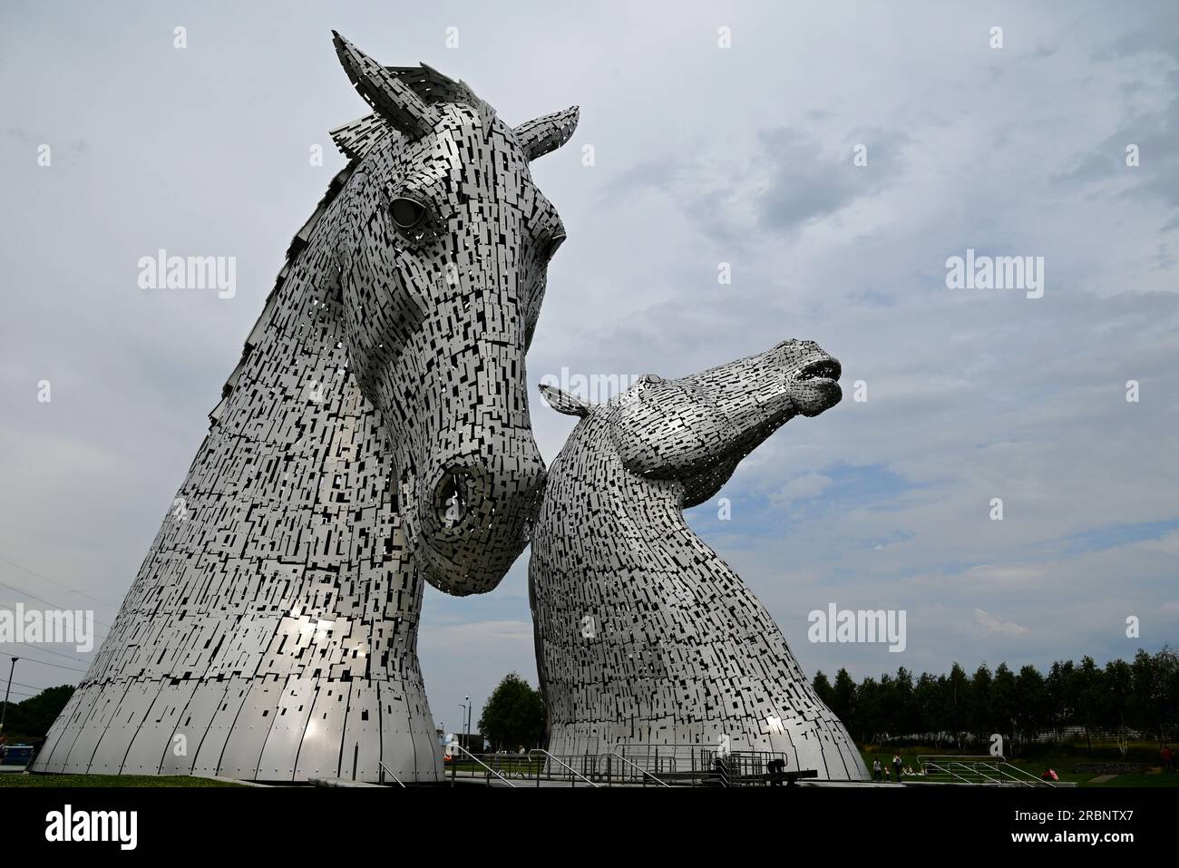 The Kelpies in Falkirk Helix park Scotland Stock Photo - Alamy