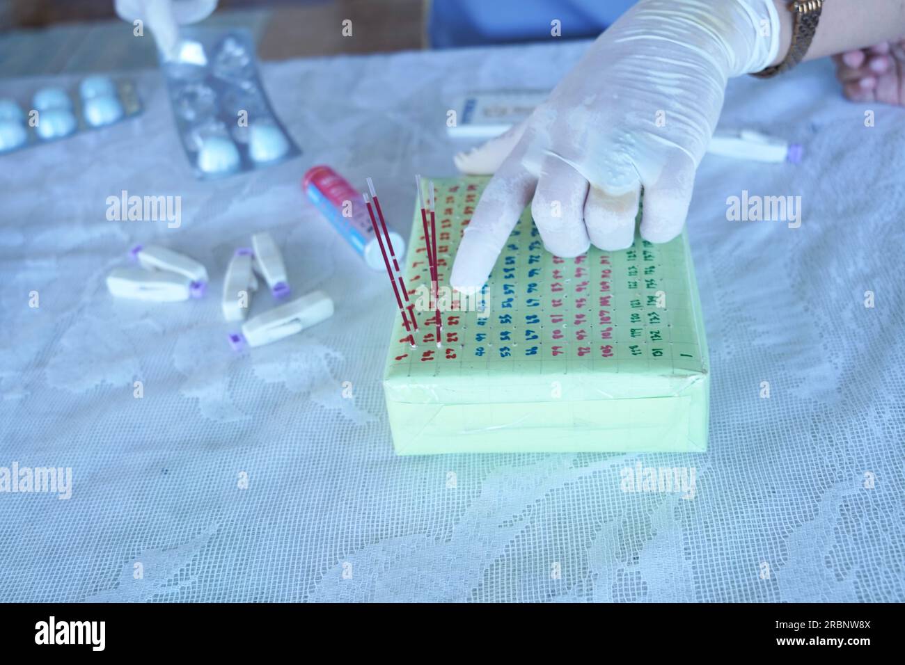 HCT , Hematocrit centrifuge plate with capillary tube , Hematocrit
